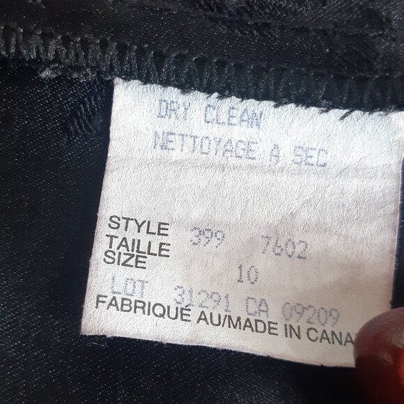 Cleo SZ 10 Black 2 Piece Jacket & Sleeveless Tank Dress - Picture 13 of 15